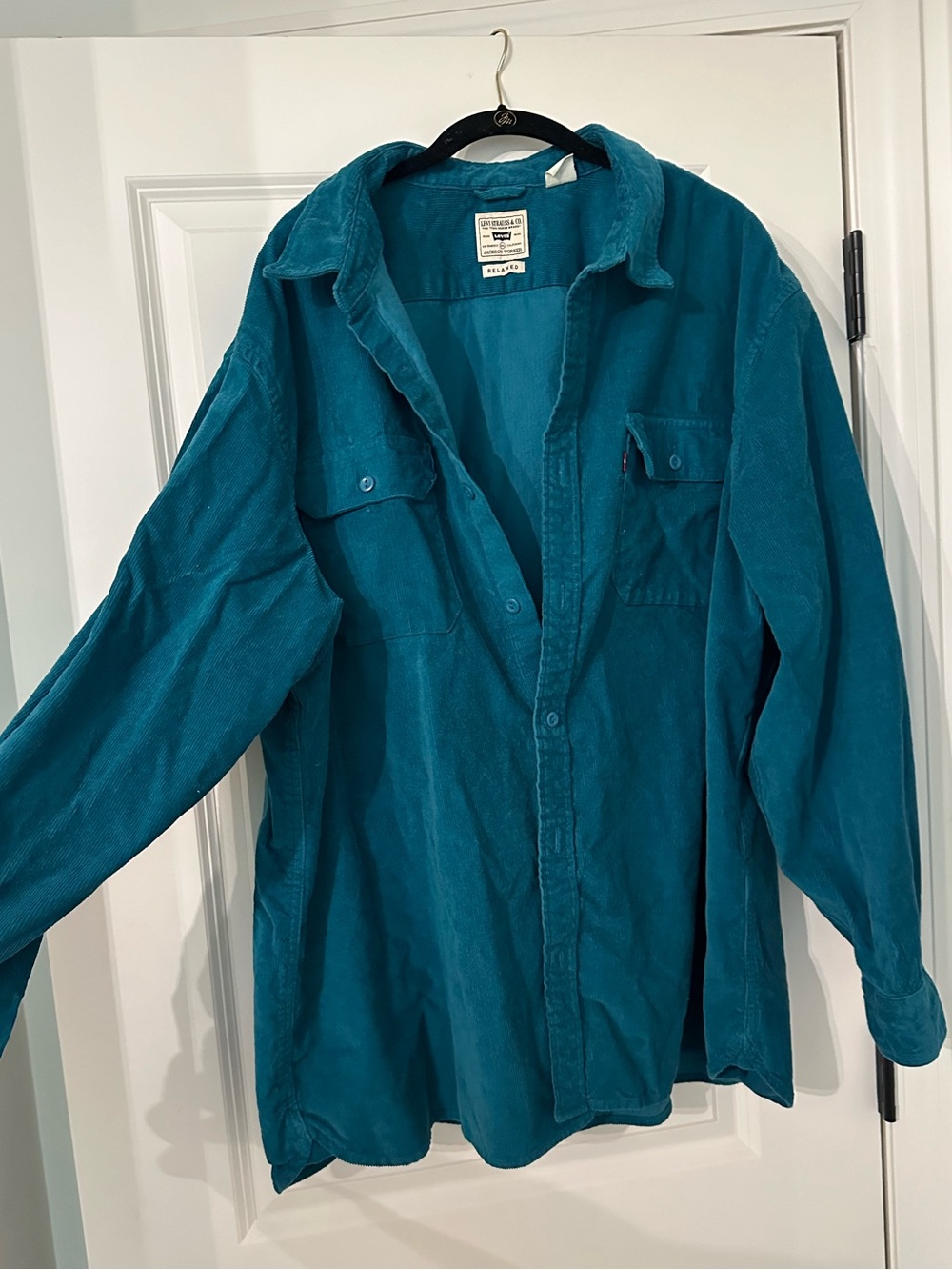 Levi's Teal Corduroy Relaxed Shirt Jacket